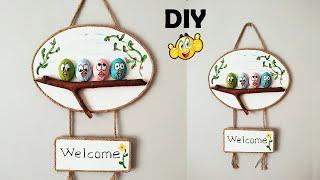 How to Make a Welcome Door Hanger with Simple Materials -  DIY Wellcome Board