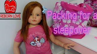Reborn Child Autumn packing her bag for a sleepover | Reborn Love