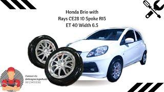 RAYS CE28 10 SPOKE ~ R 15 || GT RADIAL GTX PRO 195.55.15 || Honda Brio