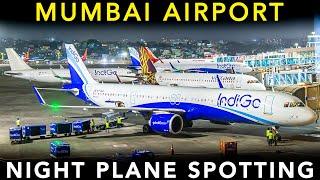 MUMBAI AIRPORT - Night PLANE SPOTTING | Back to back LANDING