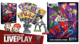 UNMATCHED - MARVEL: BRAINS AND BRAWN || RESTORATION GAMES || BOARD GAME LIVE PLAY