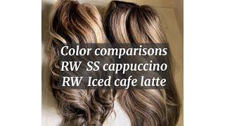 Color comparison of Raquel Welch SS cappuccino & Iced Cafe Latte