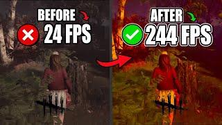  DEAD BY DAYLIGHT: HOW TO BOOST FPS AND FIX FPS DROPS / STUTTER  | Low-End PC ️