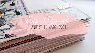 Scrapbook Layout Flip Through | January to March 2021