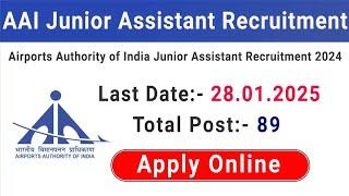 AAI junior assistant fire service recruitment 2025 #jobapplication #aai #jobs #fireservice #vacancy