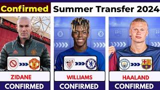  ZIDANE to United CONFIRMED , ALL TRANSFER SUMMER 2024,  Haaland, Sancho, Williams, Mbappe ️, san