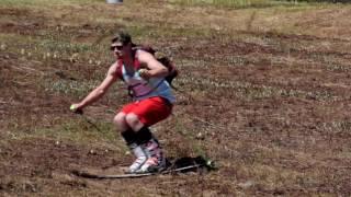 World Cup skiers skiing Vermont in May - Drone footage