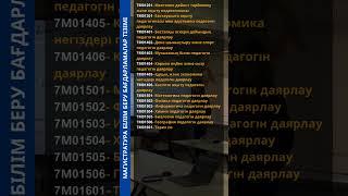 Өзбекәлі Жәнібеков атындағы ОҚПУ-нің магистратура білім беру бағдарламалары