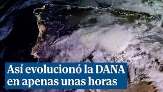 Así fue como evolucionó la DANA en apenas unas horas