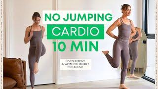 10 MIN NO JUMPING CARDIO WORKOUT AT HOME (Apartment Friendly, No Equipment, no talking)