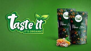 Motion Graphics Tutorial || Logo Animation || Taste It ( Organic dry fruit company)