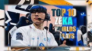 Top 10 Zeka Best Plays On Worlds 2022-League Of Legends