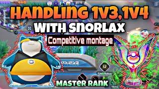 Handling 1v3 ,1v4 with **Snorlax** | Pokemon unite | PokeeBoy | Snorlax montage