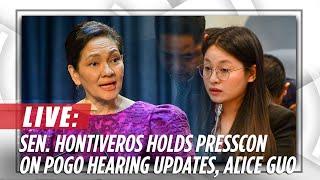 Senator Risa Hontiveros holds press conference on POGO hearing updates, Alice Guo | ABS-CBN News