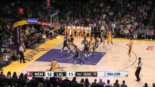 Tony Allen block/steal on Dwight - Grizzlies @ Lakers - 2013.04.05