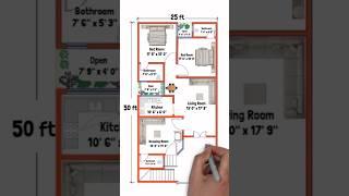 25 x 50 House Plan | 25x50 House Design | 25x50 Ghar ka Naksha | East Facing House Plan