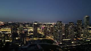 Drone Shot 4K City Mississauga | City Centre Ontario at Night