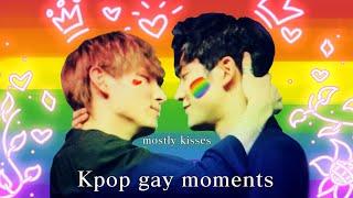 Kpop idols being gay (mostly giving kisses) - boy groups edition