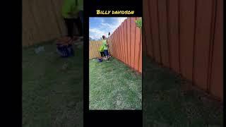 Easy way to stain a fence￼