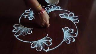 2 beautiful daily kolams ️ (5×3) dot's... easy rangoli designs