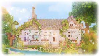[Minecraft PE] Lakeside White Cottage ️ | Speed Build