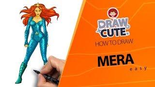 How to draw Mera | Super Heroes Drawing Tutorial