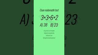 Oson matematik test #matematika #matematik #boshqotirma #testlar #shorts