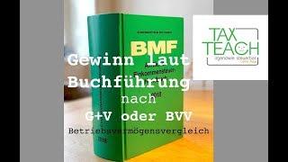 Buchführung: Gewinnermittlung nach G+V oder BVV (Betriebsvermögensvergleich)