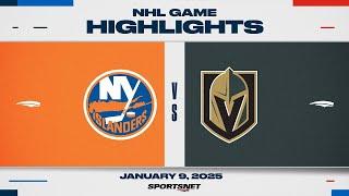 NHL Highlights | Islanders vs. Golden Knights - January 9, 2025