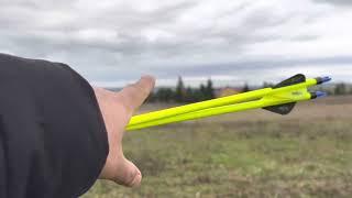 how far the arrow can travel with 25 lbs vs 45 lbs bow | Bare bow arrow range test 45 lbs bow