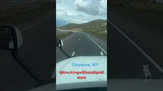 Going Through Cheyenne, WY #truckingvlog #pov #mountains #otr #godscountry  #beautiful #love #life