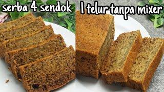 BOLU PISANG KUKUS satu telur tanpa mixer lembut banget