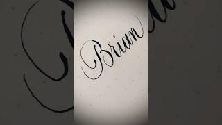 Copperplate calligraphy, tutorial: how I write your name