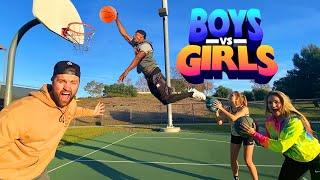 GIRLS vs BOYS BASKETBALL SHOOTING CHALLENGE w/ BEST DUNKER IN THE WORLD