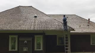 Non Pressure Cedar Shake Roof Cleaning!!!!