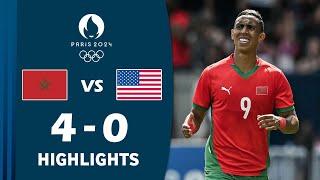 Morocco vs. USA 4-0 Highlights & Goals | Men's Olympic Football Tournament Paris 2024