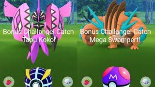 Shiny Tapu Koko & Mega Swampert raids started in pokemongo...