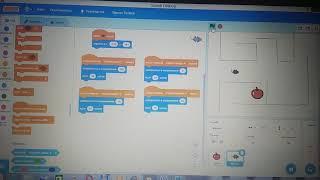 Лабіринт у середовищі Scratch.