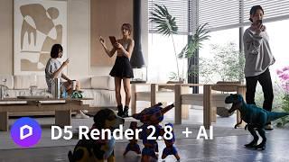 D5 Render 2.8 | AI Enhancer Quick Review & AI Text to 3D OBJECT   @D5Render