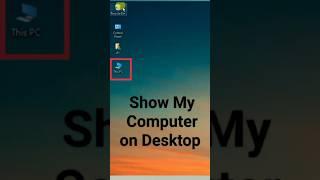 how to show my computer icon on desktop/ how to show this PC on computer desktop in windows 10