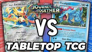 Can Hop's Zacian ex Defeat Feraligatr in this Journey Together Tabletop Match!?