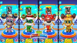 Talking Tom Hero Dash : Shiny Colour Suit For 4 Superm Heroes & Fighting With World 4 Boss Raccoons