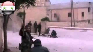 Сирия  Снайпер валит пулеметчика