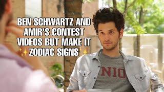 ben schwartz and amir's contests as zodiac signs