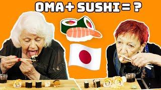 Omas probieren zum ersten Mal SUSHI