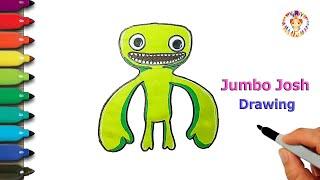 How to draw Jumbo Josh  Jumbo Josh drawing easy step by step |  Garten of Banban