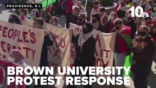 Brown University administration addresses "concerning behavior" at campus protest