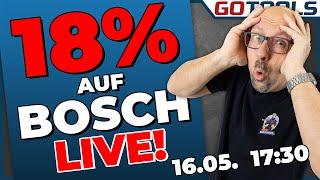 BOSCH PRO WEEKEND 2025!  20 Werkzeuge mit 18% Rabatt! Sei live dabei am Fr. 16.05. um 17:30 Uhr!