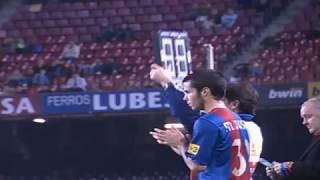 Debut Marc Crosas, cambio por Iniesta.  Barcelona 4 - 0 Badalona. Copa del Rey 2006/2007