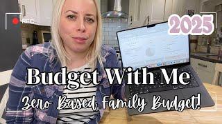 2025 BUDGET  Set up my January 2025 zero based budget for our family of four! Budget with me UK 